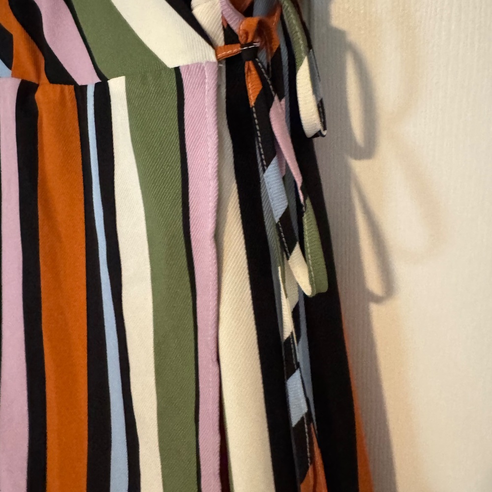 NWOT Blu Pepper Striped Wrap High Low Dress - Picture 3 of 5